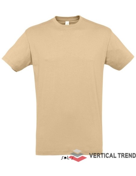 Tricou cu maneca scurta, unisex Sol'S Regent, culoare sand (bej deschis) vedere din fata