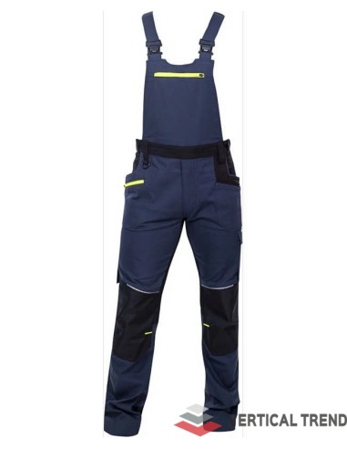 Pantaloni cu pieptar, din doc elastic...