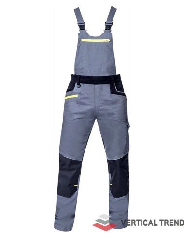 Pantaloni cu pieptar, din doc elastic...