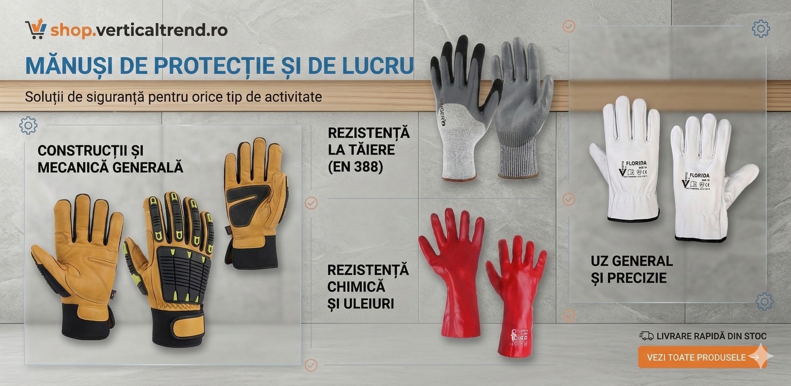 Manusi de protectie si de lucru